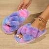 Cross-border bestseller: Women's autumn and winter anti-slip indoor thick-soled plush moon-shaped cotton slippers Specification image